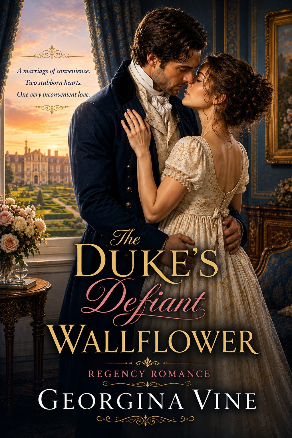Cover of The Duke's Defiant Wallflower by Georgina Vine